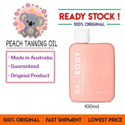 bali body peach tanning oil